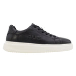 4US Sneakers Uomo in Pelle Nera con Logo Laterale