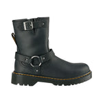 Dr. Martens Genaya Y Stivaletto Bambina in Pelle Nera con Fibbia