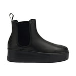 Frau Beatles Platform Donna in Pelle Nera con Elastico