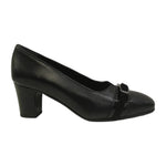 Susimoda Dècollettè Donna in Pelle Nera con Cinturino e Tacco Largo Alto 60mm