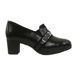 Susimoda Mocassino Donna in Vernice Nera con Accessorio e Tacco Largo Alto 60mm