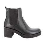 Igi&Co Stivaletto Donna in Pelle Nera con Plateau e Tacco Largo Alto 70mm