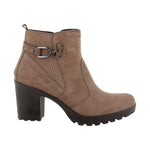 Igi&Co Stivaletto Donna in Camoscio Fango con Accessorio e Tacco Largo Alto 80mm