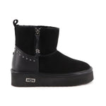 Cult Stivaletto Platform Donna in Nabuck e Pelle Nera