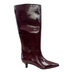 Gold&Gold Stivale Donna in Vernice Bordeaux con Tacco Sottile Alto 50mm