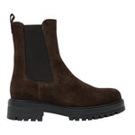 Francesco Brunelli Beatles Donna in Pelle Scamosciata Testa di Moro con Elastico Laterale