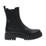 Francesco Brunelli Beatles Donna in Pelle Nera con Elastico Laterale