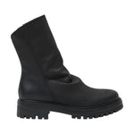 Francesco Brunelli Stivaletto Donna in Pelle Nera con Cerniera Laterale