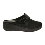 Melluso Pantofola Donna in Tessuto Nero con Zeppa Alta 40mm