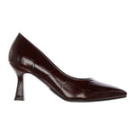 Melluso Dècollettè Donna in Pelle Bordeaux con Stampa Cocco e Tacco a Rocchetto Alto 70mm