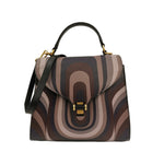 Tosca Blu Borsa a Mano Linea Grace Donna in Pelle Fango con Stampa Geometrica