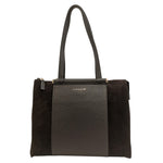 Nannini Firenze Borsa a Spalla Febe Donna in Pelle e Camoscio Sigaro