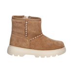 Geox Stivaletto Bambina in Camoscio Cammello con Pelliccia