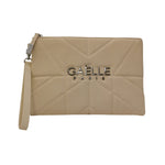 Gaelle Pochette Donna in Ecopelle Burro con Logo Lettering