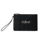 Gaelle Pochette Donna in Ecopelle Nera con Logo Lettering