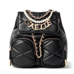 Gaelle Zaino Donna in Ecopelle Matelassè con Perle e Charms