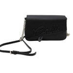 Gaelle Borsa a Tracolla Regular Shoulder Strap Maxi Patch in Ecopelle Nera da Donna