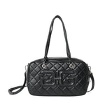 Gaelle Bauletto Matellassè Bottalato con Logo Double G in Ecopelle Nero da Donna