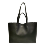 Gaelle Borsa a Spalla o Mano Maxi Shopper Doppia Portabilità in Ecopelle Nera da Donna