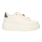 Ninì Sneakers Donna in Ecopelle Beige Platform con Accessori