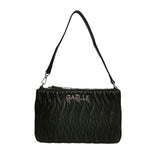 Gaelle Borsa Matelassé in Ecopelle Nera Logo Lettering