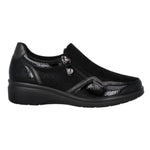 Amarpies Mocassino Donna Nero con Doppia Zip