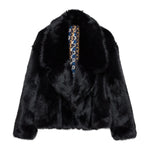 M Brc Pelliccia Sintetica Donna Nera