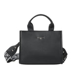 Gaelle Borsa a Mano Regular Shooper con Tracolla Bandana in Ecopelle Nera