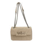 Gaelle Borsa a Tracolla Donna in Ecopelle Burro con Catena Argento