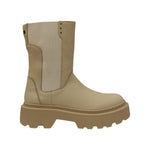 Janet&Janet Beatles Alto Donna in Pelle Beige con Platform