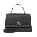 John Richmond Borsa a Mano Rigida Donna in Ecopelle Nero Argento con Tracolla