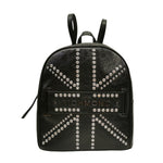 John Richmond Zaino Donna in Ecopelle Lucida Nera con Borchie Argento