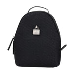 John Richmond Zaino Donna in Ecopelle Nero con Effetto Trapuntato e Lucchetto