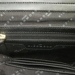 John Richmond Borsa a Tracolla Grande Donna in Ecopelle Nera Oro con Zip e Portatessere