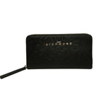 John Richmond Portafoglio Donna in Pelle Nero Oro con Motivo