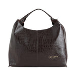 Ermanno Scervino Borsa a Spalla Donna in Ecopelle Moro con Stampa Cocco