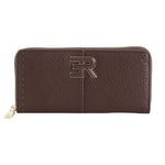 Ermanno Scervino Portafoglio Donna in Ecopelle Moro con Cuciture Laterali