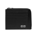 Cult Portacarte Uomo in Pelle Nera con Zip All Over