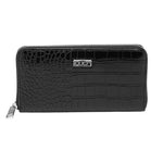 Cult Portafoglio Donna in Ecopelle Nera con Stampa Cocco