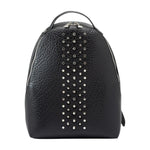 Cult Zaino Donna Kelly in Ecopelle Nera Martellata con Borchie