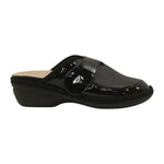 Melluso Pantofola Donna in Pelle Elasticizzata Nera con Plantare Estraibile