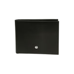 Momo Design Portafoglio in Pelle Liscia Nera con Portamonete