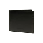 Momo Design Portafoglio Uomo in Pelle Nera con Ribaltina e Portamonete