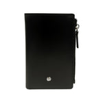 Momo Design Portafoglio Verticale Uomo in Pelle Nera con Zip