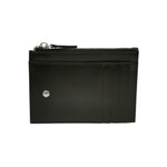 Momo Design Portacarte Uomo in Pelle Nera con Zip e Logo
