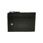 Momo Design Portacarte Uomo in Pelle Nera con Zip e Logo