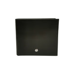 Momo Design Portafoglio Uomo in Pelle Nera con Logo Argento