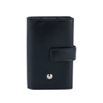 Momo Design Portacarte Verticale Uomo in Pelle Nera con Clip