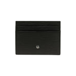 Momo Design Portacarte Uomo in Pelle Nera con Logo Circolare Frontale