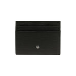 Momo Design Portacarte Uomo in Pelle Nera con Logo Circolare Frontale